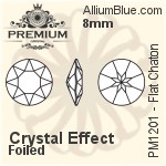 PREMIUM Flat Chaton (PM1201) 12mm - Color With Foiling