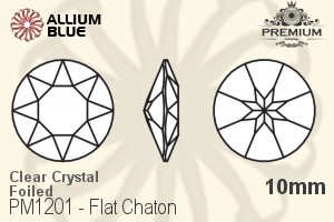 プレミアム Flat チャトン (PM1201) 10mm - クリスタル 裏面フォイル - ウインドウを閉じる
