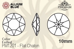 PREMIUM CRYSTAL Flat Chaton 10mm Light Siam F