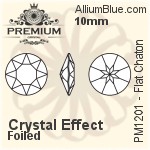 PREMIUM Flat Chaton (PM1201) 10mm - Color With Foiling