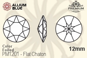 PREMIUM CRYSTAL Flat Chaton 12mm Black Diamond F