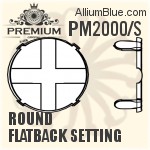 PM2000/S - Round Flatback Cross-Groove Setting