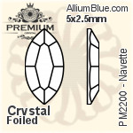Swarovski Rivoli Star Flat Back No-Hotfix (2816) 5mm - Clear Crystal With Platinum Foiling