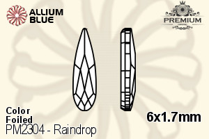 PREMIUM Raindrop Flat Back (PM2304) 6x1.7mm - Color With Foiling - 关闭视窗 >> 可点击图片