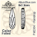 PREMIUM Raindrop Flat Back (PM2304) 6x1.7mm - Crystal Effect With Foiling