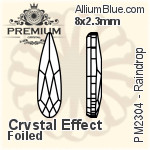 PREMIUM Raindrop Flat Back (PM2304) 8x2.3mm - Crystal Effect With Foiling