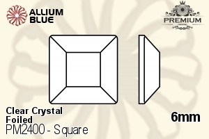 PREMIUM CRYSTAL Square Flat Back 6mm Crystal F