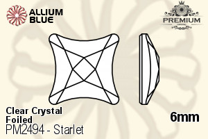 PREMIUM Starlet Flat Back (PM2494) 6mm - Clear Crystal With Foiling - 關閉視窗 >> 可點擊圖片