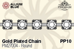 PREMIUM CRYSTAL Round Cupchain GLD PP10 Crystal