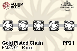 PREMIUM CRYSTAL Round Cupchain GLD PP21 Black Diamond