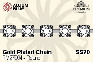 PREMIUM Round Cupchain (PM27004) SS20 - Gold Plated Chain - Haga Click en la Imagen para Cerrar