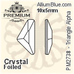 プレミアム Triangle Alpha Flat Back (PM2738) 10x5mm - クリスタル 裏面フォイル