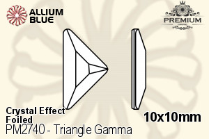 PREMIUM Triangle Gamma Flat Back (PM2740) 10x10mm - Crystal Effect With Foiling