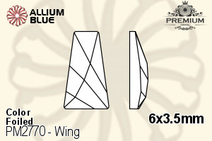 PREMIUM CRYSTAL Wing Flat Back 6x3.5mm Light Siam F