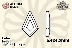 PREMIUM CRYSTAL Kite Flat Back 6.4x4.2mm Aqua F
