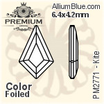 PREMIUM Kite Flat Back (PM2771) 8.6x5.6mm - Crystal Effect With Foiling