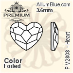 Preciosa MC Chaton Rose VIVA12 Flat-Back Stone (438 11 612) SS5 - Color (Coated) With Silver Foiling
