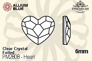 PREMIUM CRYSTAL Heart Flat Back 6mm Crystal F