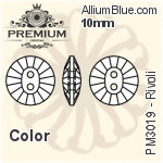 PREMIUM Rivoli Sew-on Stone (PM3019) 10mm - Color