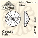 PREMIUM Rivoli Sew-on Stone (PM3200) 12mm - Crystal Effect With Foiling
