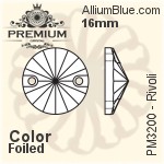 PREMIUM Rivoli Sew-on Stone (PM3200) 16mm - Color With Foiling