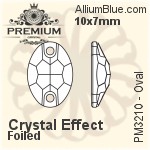 PREMIUM Oval Sew-on Stone (PM3210) 18x13mm - Clear Crystal With Foiling