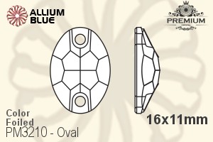 PREMIUM CRYSTAL Oval Sew-on Stone 16x11mm Amethyst F