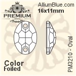 PREMIUM Oval Sew-on Stone (PM3210) 16x11mm - Color With Foiling