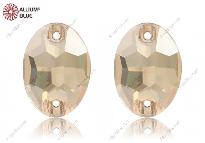 PREMIUM CRYSTAL Oval Sew-on Stone 18x13mm Crystal Golden Shadow F