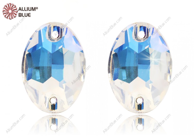 PREMIUM CRYSTAL Oval Sew-on Stone 16x11mm Crystal Moonlight F