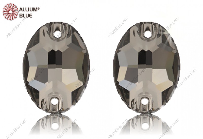 PREMIUM CRYSTAL Oval Sew-on Stone 18x13mm Black Diamond F