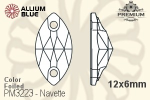 PREMIUM CRYSTAL Navette Sew-on Stone 12x6mm Light Siam F