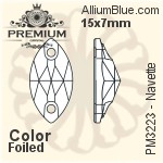 PREMIUM Navette Sew-on Stone (PM3223) 15x7mm - Color With Foiling