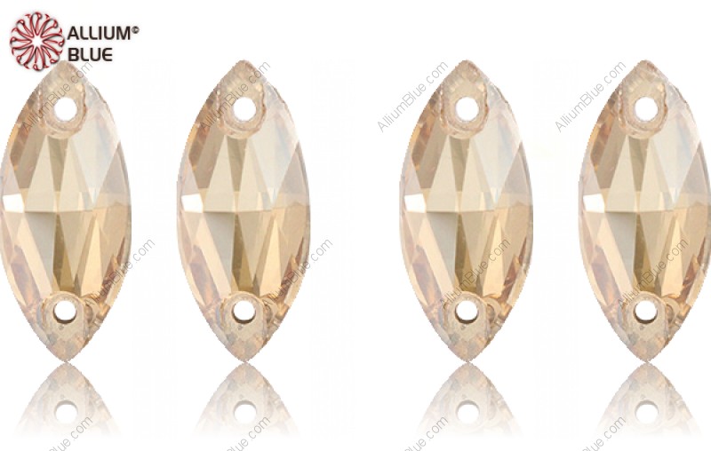 PREMIUM CRYSTAL Navette Sew-on Stone 18x9mm Crystal Golden Shadow F