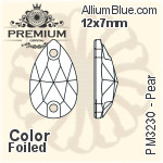 プレミアム Pear ソーオンストーン (PM3230) 12x7mm - カラー 裏面フォイル