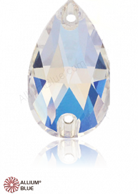 PREMIUM CRYSTAL Pear Sew-on Stone 22x13mm Crystal Moonlight F