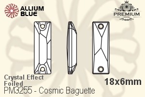 PREMIUM CRYSTAL Cosmic Baguette Sew-on Stone 18x6mm Crystal Metallic Sunshine F