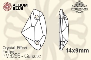 PREMIUM CRYSTAL Galactic Sew-on Stone 14x9mm Crystal Heliotrope F