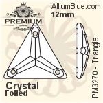 プレミアム Triangle ソーオンストーン (PM3270) 16mm - クリスタル エフェクト 裏面フォイル