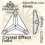 PREMIUM Triangle Sew-on Stone (PM3270) 16mm - Clear Crystal With Foiling