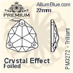 PREMIUM Trilliant Sew-on Stone (PM3272) 16mm - Color With Foiling