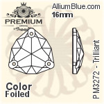PREMIUM Trilliant Sew-on Stone (PM3272) 22mm - Clear Crystal With Foiling
