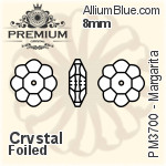 PREMIUM Margarita Sew-on Stone (PM3700) 12mm - Crystal Effect With Foiling