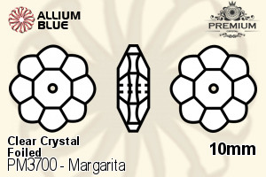 プレミアム Margarita ソーオンストーン (PM3700) 10mm - クリスタル 裏面フォイル