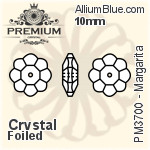 PREMIUM Margarita Sew-on Stone (PM3700) 10mm - Clear Crystal With Foiling