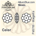 PREMIUM Margarita Sew-on Stone (PM3700) 6mm - Clear Crystal With Foiling