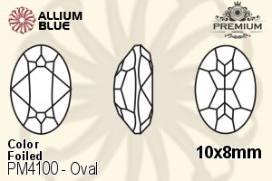 PREMIUM CRYSTAL Oval Fancy Stone 10x8mm Black Diamond F