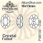 PREMIUM Oval Fancy Stone (PM4100) 25x18mm - Color With Foiling