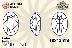 PREMIUM CRYSTAL Oval Fancy Stone 18x13mm Rose F