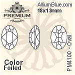 PREMIUM Oval Fancy Stone (PM4100) 8x6mm - Color With Foiling